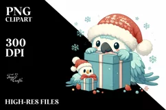 Cute Baby Macaw Winter PNG Product Image 1