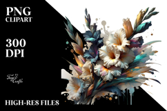 Shiny Gladiolus Watercolor Clipart Product Image 2