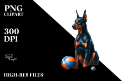 Doberman Pinscher at Sunset | Sublimation | Clipart Product Image 2