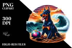 Doberman Pinscher at Sunset | Sublimation | Clipart Product Image 2
