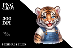 Cute Tiger Singer, PNG Product Image 2