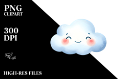 Smiling Cloud PNG Product Image 2