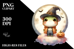 Cute Washed Halloween Frog PNG Product Image 2