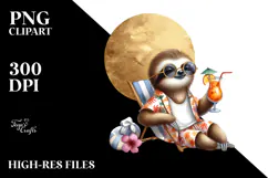 Happy Sloth Painting, Transparent PNG Product Image 2