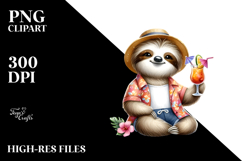 Hipster Sloth Painting, Transparent PNG Product Image 2