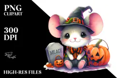 Adorable Baby Mouse Halloween Drawing | Sublimation | Product Image 2
