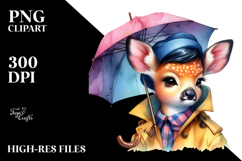 Vibrant Baby Deer Made of Flowers PNG Product Image 2