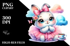Baby Rabbit with Tutu, Vibrant PNG Product Image 2