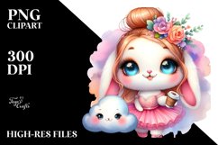 Baby Rabbit with Tutu, Vibrant PNG Product Image 2
