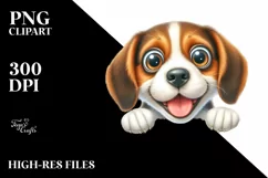 Crazy Furr Beagle Watercolor | Sublimation | Clipart Product Image 1