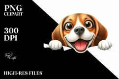 Crazy Furr Beagle Watercolor | Sublimation | Clipart Product Image 3