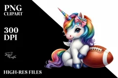 Cute Baby Unicorn Equipped | Sublimation | Clipart Product Image 1