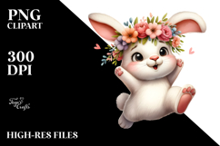 Silly Cartoon Rabbit Jumping PNG Product Image 2