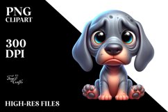 Colorful Baby Great Dane Cartoon | Sublimation | Clipart Product Image 3