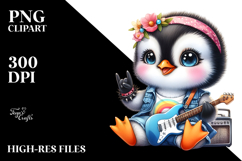 Cute Rocker Penguin, High-Res PNG Product Image 2