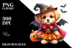 Cute Baby Dog Halloween Clipart Product Image 3