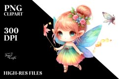 Colorful Cute Fairy Halloween Clipart Product Image 1