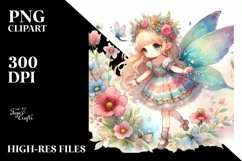 Colorful Cute Fairy Halloween Clipart Product Image 3