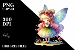 Colorful Cute Fairy Halloween Clipart Product Image 1