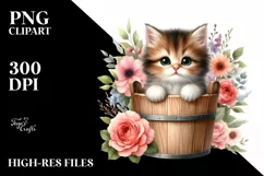 Cute Baby Cat with Big Eyes PNG Product Image 1