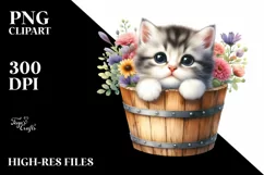 Cute Baby Cat with Big Eyes PNG Product Image 1