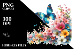 Colorful Butterfly Painting PNG Product Image 2