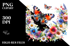Colorful Butterfly Painting PNG Product Image 2
