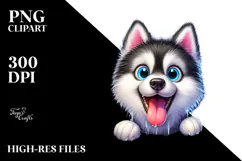 Crazy Husky Watercolor Ice Landscape Clipart Product Image 2