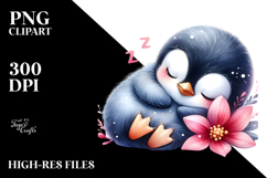 Sleeping Baby Penguin PNG Product Image 2