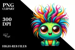 a Cute Crazy Small Baby Turtle Cartoon | Clipart Product Image 3