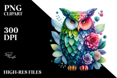 Vibrant Owl with Flowers, 20 oz Tumbler Product Image 2