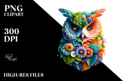 Vibrant Owl with Plant Leaves, 20 oz Tumbler Product Image 2