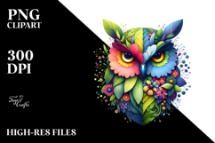 Vibrant Owl with Plant Leaves, 20 oz Tumbler Product Image 2