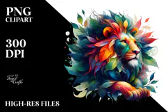 Abstract Lion Plant Leaves PNG Product Image 2