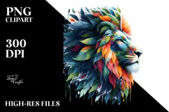 Abstract Lion Plant Leaves PNG Product Image 2