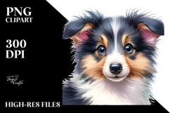 Watercolor Collie Funny Baby Eyes Product Image 2