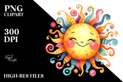 Very Simple Smiling Sun, Transparent PNG Product Image 2