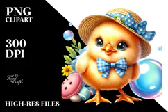Smiling Baby Chicken Soap Bubble PNG Product Image 2