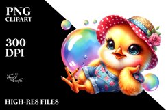 Baby Chicken with Summer Clothes, Vibrant PNG Product Image 2