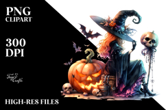 Witch Halloween Sublimation Clipart Product Image 2