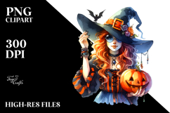 Witch Halloween Sublimation Clipart Product Image 2