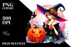Witch Halloween Sublimation Clipart Product Image 2