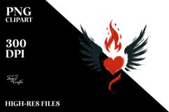 Heart with Wings, PNG Product Image 2