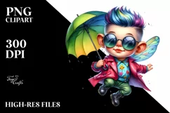 Cute Vibrant Baby Owl PNG Product Image 1