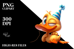 Sarcastic Cartoon Duck PNG Product Image 2