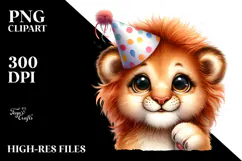 Baby Lion Party Hat PNG Product Image 2