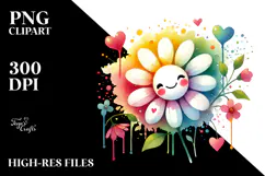 Colorful Heart with Hanging Hearts PNG Product Image 2
