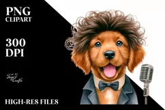 Baby Dog Pop Singer | Sublimation Clipart Product Image 3