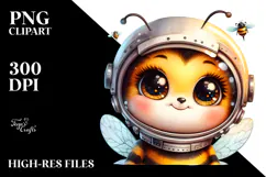 Energetic Baby Bee, High-Quality PNG Product Image 2