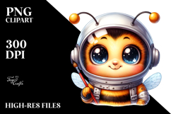 Cute Baby Bee Astronaut Helmet PNG Product Image 2